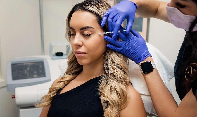 Crows feet wrinkle treatments using Botox