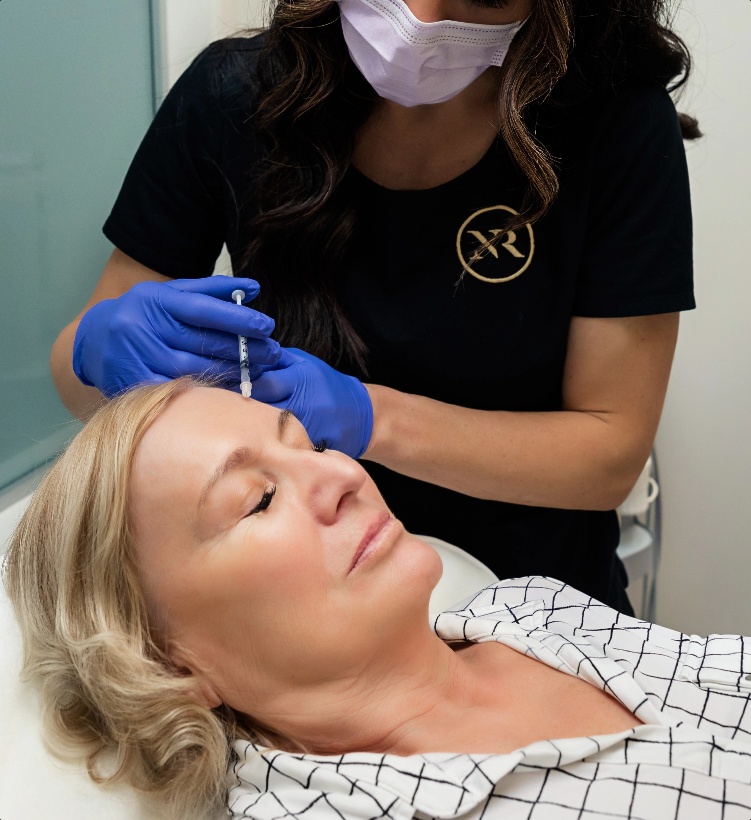 Young lady receiving Botox treatments in Cochrane